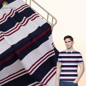 China Lycra Polo Shirt Cotton Fabric Y000-X511 Medium Elastic Knit Pique Texture 40S on sale