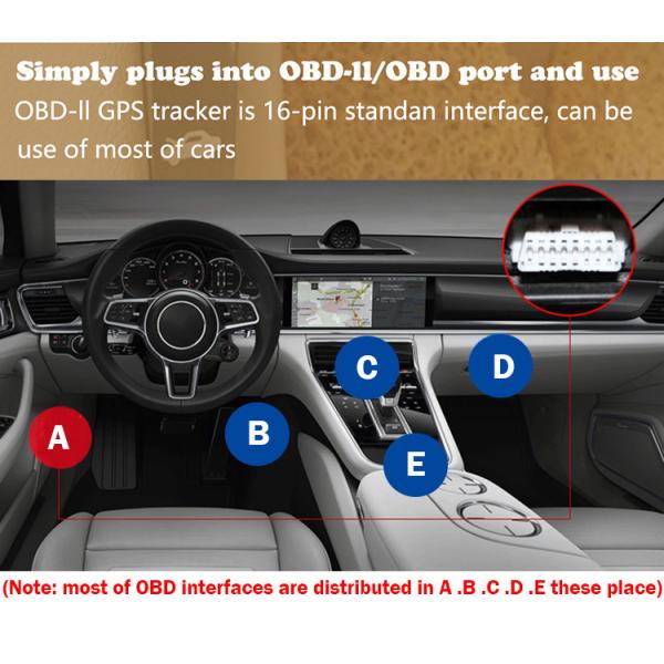SIM OBD GPS Tracker 2G Vehicle Fleet Tracking With Fuel Sensor