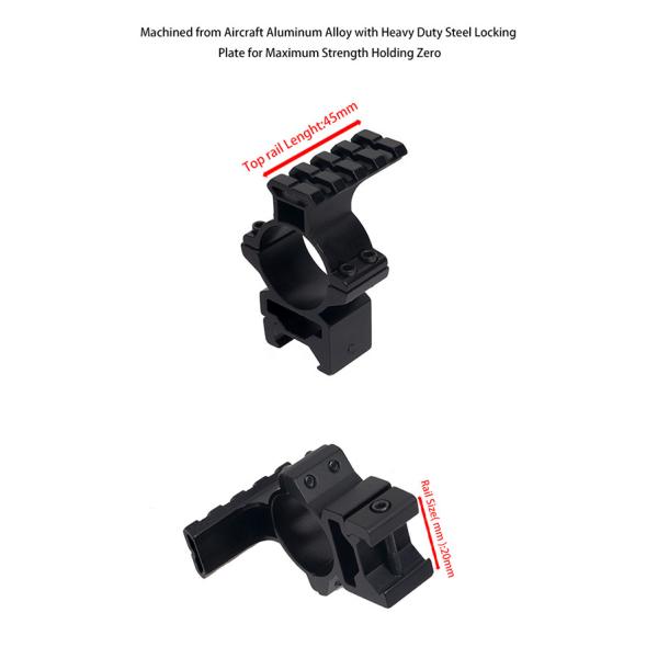 Aluminum Alloy Tactical Scope Mounts With Top Rail Fits On Weaver Rail / Hunting Accessories