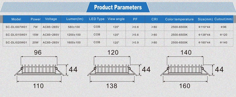 The new 7W round LED downlight hot sale