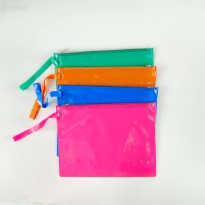 China PVC Crystal Clear Zipper Pencil Bags Waterproof Reusable Custom Printed Bags on sale