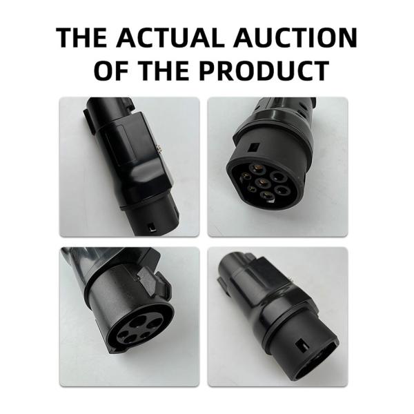 IP55 Protection E-mingze 32A EV Charging Cable Car Charger Adapter Type1 to Type2 Adapter 32A EV Car Charging Adaptor