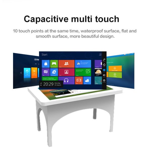 43 inch Touch screen desktop table interactive digital signage coffee table children smart game table