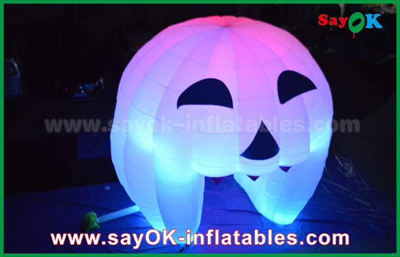 Cute Inflatable Holiday Decorations Lighting Ghost Door / Large Inflatable Pumpkin
