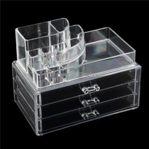 China Beauty Products Retail Shop Counter Top Pure Acrylic Cosmetics Display Case on sale