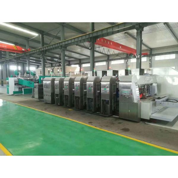 Inline Flexo Automatic Carton Box Manufacturing Plant For Corrugated Boxes