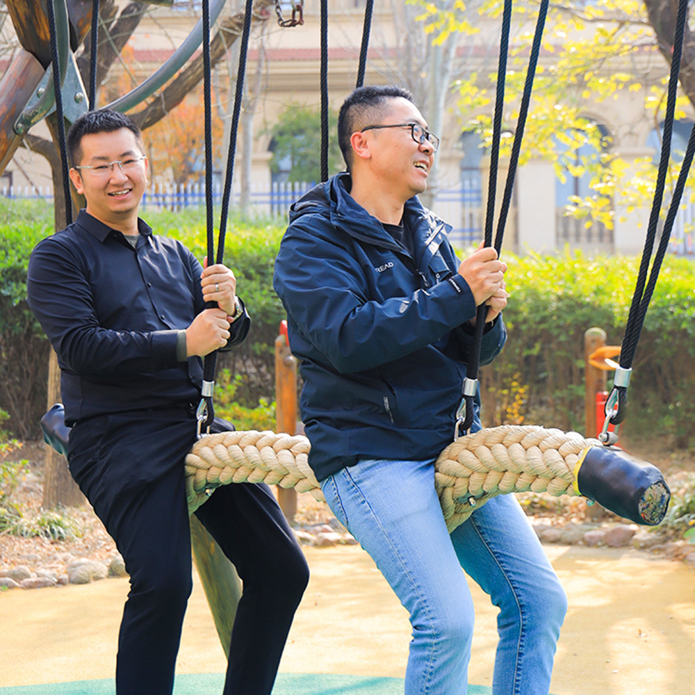 150mm*2.5m Outdoor Children Rope Swing Bridge For Playground Play Equipment