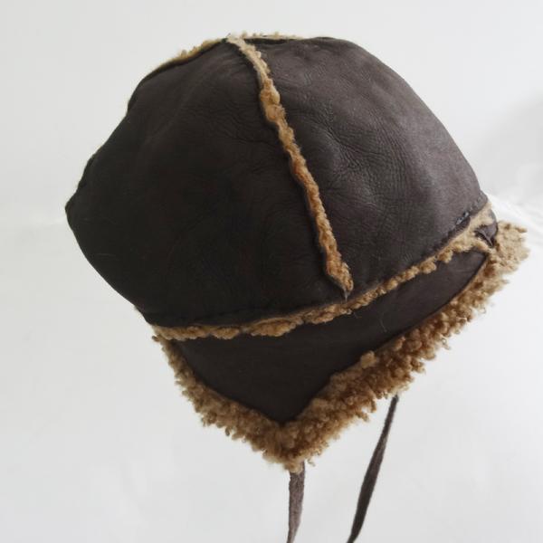 Merino Rolled Wool Sheepskin Winter Sheepskin Hats Earflap Type For Children