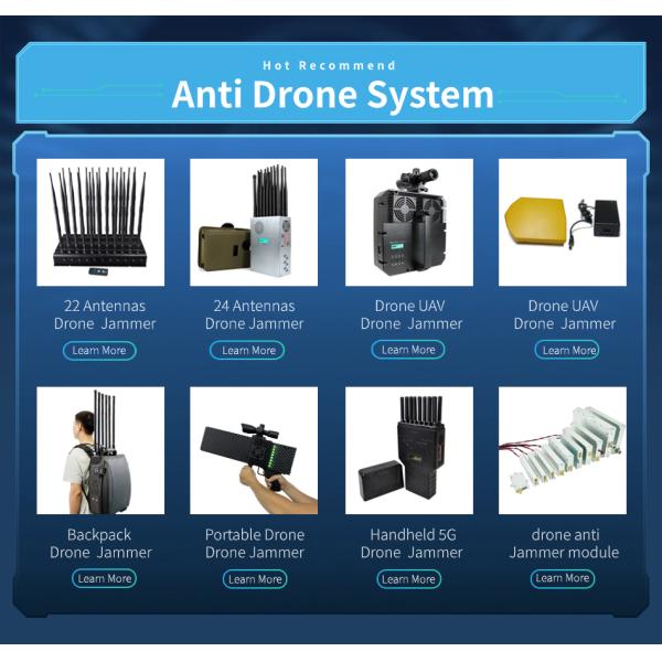 24V Supply Voltage Portable Cell Phone Signal Jammer with 10/12/16/18/24/28 Antennas