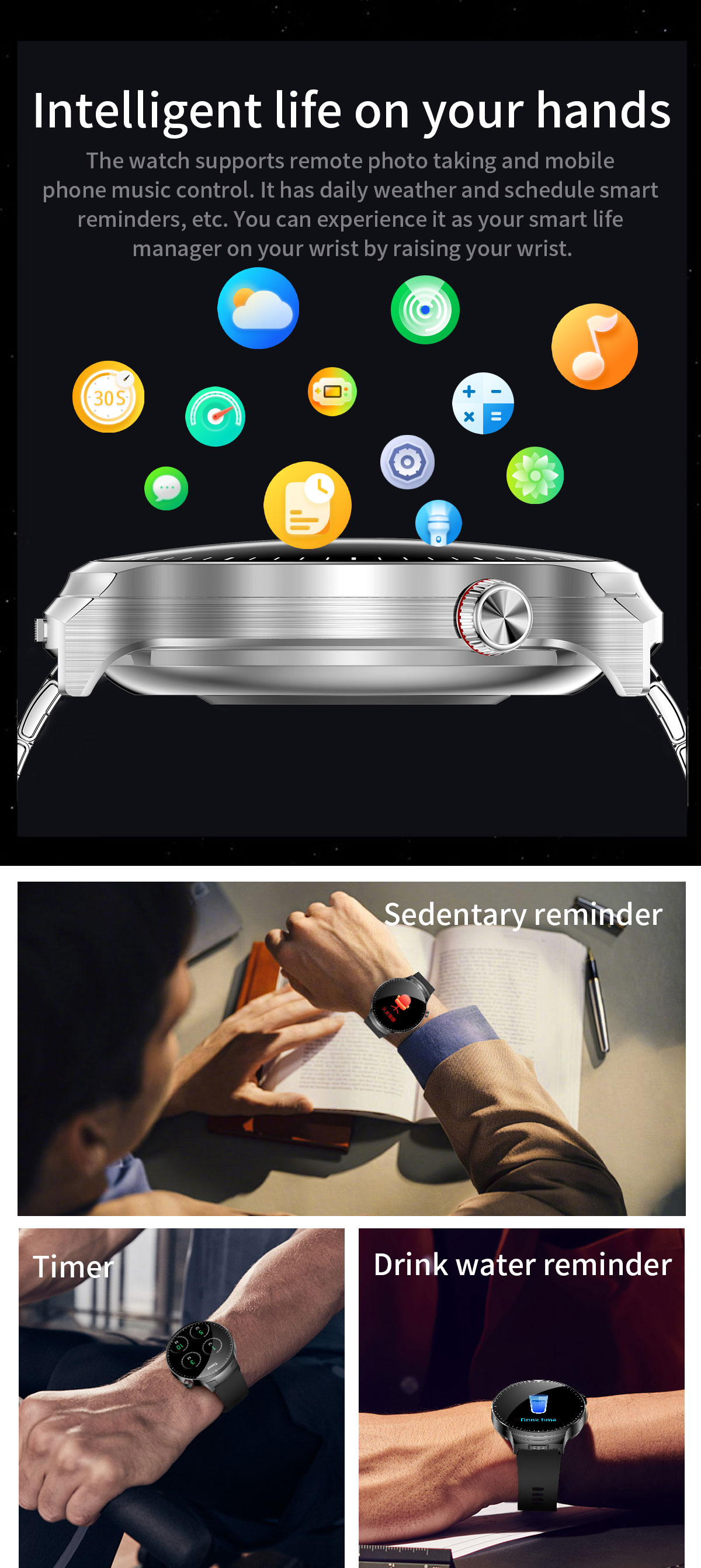 TWS Smart Watch and Wireless Earbuds 360*360 IPS Screen 10 Days Battery Life BT 5.0
