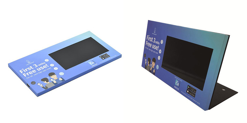 Custom print video display,10 inch Point of Purchase(POP) video advertising display with motion sensor function