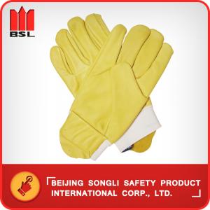 Quality SLG-CA2016C  Cow grain leather working safety gloves wholesale