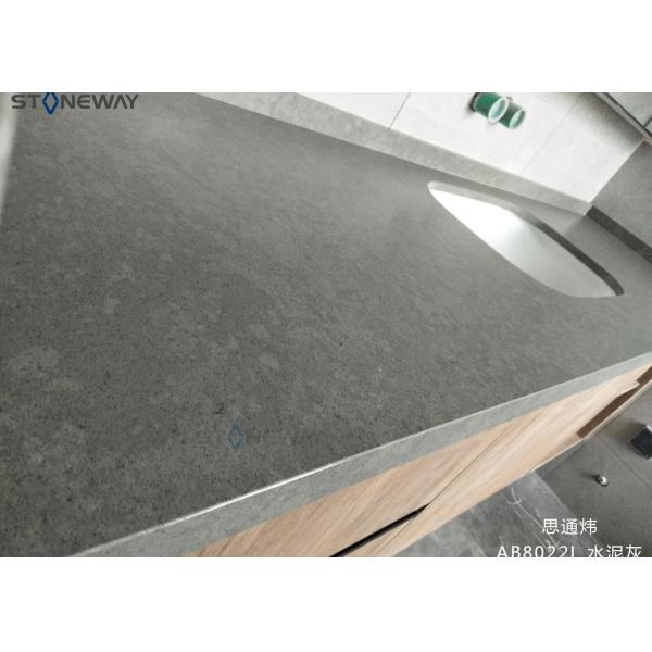 Stain Resist Quartz Stone Top Grey Quartz Kitchen Worktops Eco Friendly