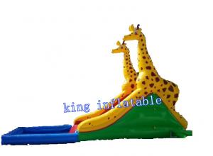 Quality Safety Handles Carambole Inflatable Water Slide With Inground Pool For Kids wholesale