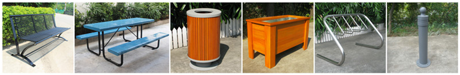 Gavin street furniture steel metal seating bench wood grain aluminum commercial long bench garden seats outdoor furniture