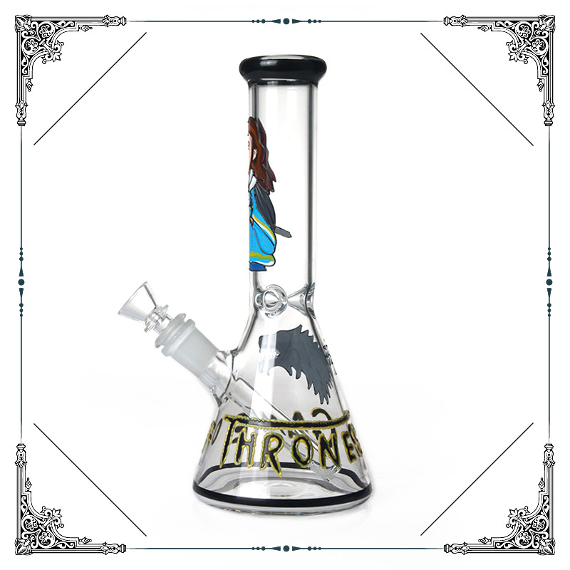 New Glass Art Bong Beaker Bottom Colorful Glass Smokig Pipe With 14mm Bowl