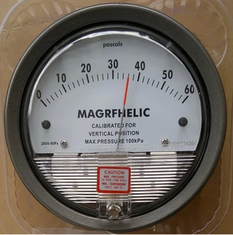 Quality Magrfhelic Micro Air Low Analog Differential Pressure Gauge 0-60pa wholesale