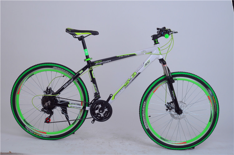 Hot sale OEM 21 speed double wall rim black hi ten steel 26 size MTB with suspension