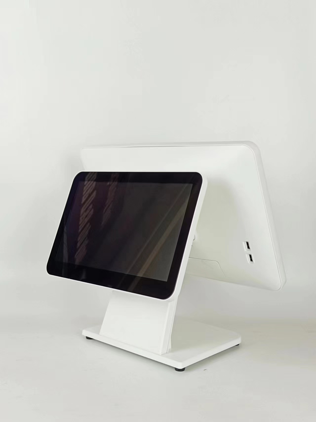 15/15.6" POS Display with LED/VFD/11.6" 2nd Display Black/White Win/Android Support