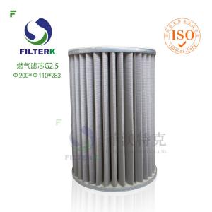 Quality Natrual Gas Cartridge Filters G series with Polyester Needle Punched Felt 400g/m2 G2.0 wholesale