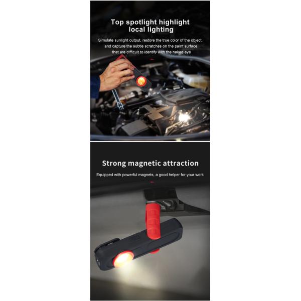 USB Rechargeable Workshop Inspection Working Light Car Maintenance Lamp With Power Indicator