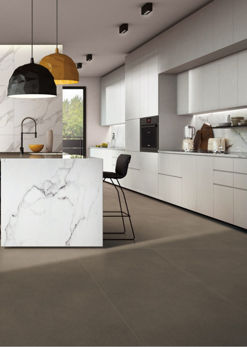 Anti Slip Living Room Cement Look Porcelain Tile Kitchen Concrete Look Floor Tile