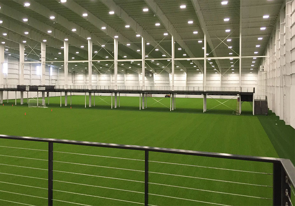 WSF Prefabricated Sports Building Hall Stadium Steel Truss Football Stadium Model