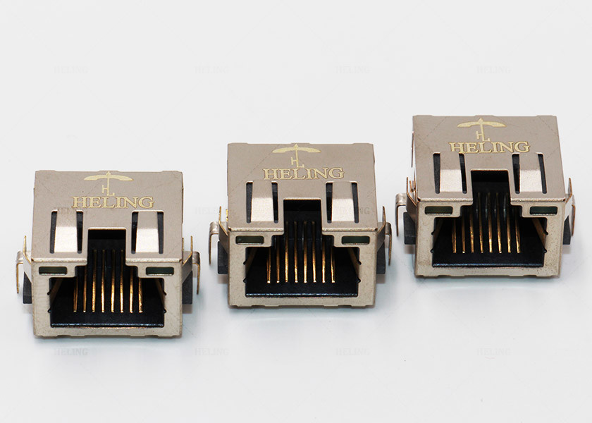 Black Housing Right Angle RJ45 MJ88-B011-RVSL2