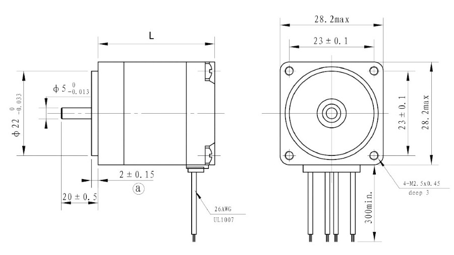 28BYGH Series Nema11 Hybrid Stepper Motor 28mm