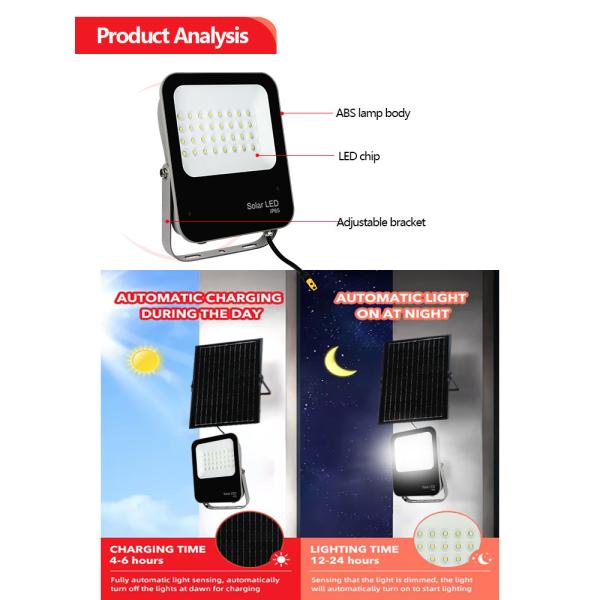 KCD 30w 50w 100w 200w 300w 600w Brightest Lens Slim Dusk To Dawn Outdoor IP65 Garden Solar Powered RGB LED Flood Light