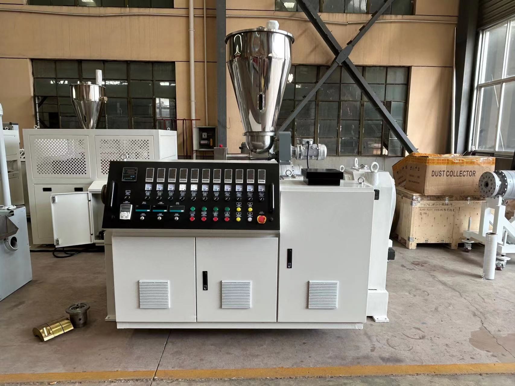 Hot Sale Window Curtain PVC Profile Extrusion Line Conical Twin Screw