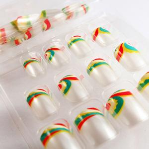 Quality French Manicure Pre-glued Fake Nails wholesale