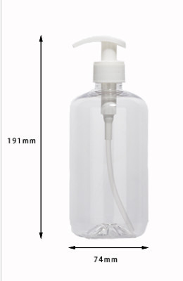 Bathroom 500ML Lotion Pump Bottle For Shampoo / Hand Sanitizer