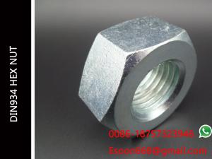China M64-6.0 DIN 934-8 ZN  Hex nut  Zinc Yellow plated Metric Nut Grade 8 on sale