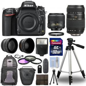 Quality Nikon D750 Digital SLR Camera + 4 Lens Kit: 18-55mm VR + 70-300 mm + 32GB Kit wholesale