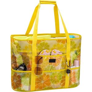 Quality Custom Pattern Printing Extra Large Beach Bags Waterproof With 9 Pockets wholesale