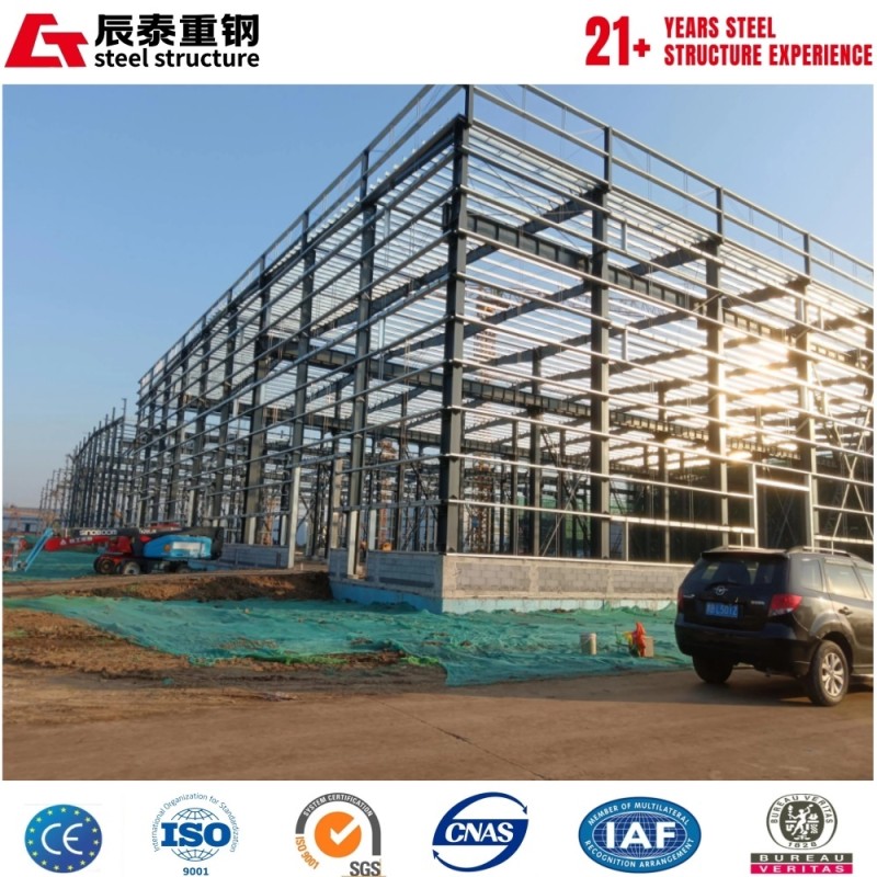 Modern prefabricated steel structure building exterior for agricultural facility