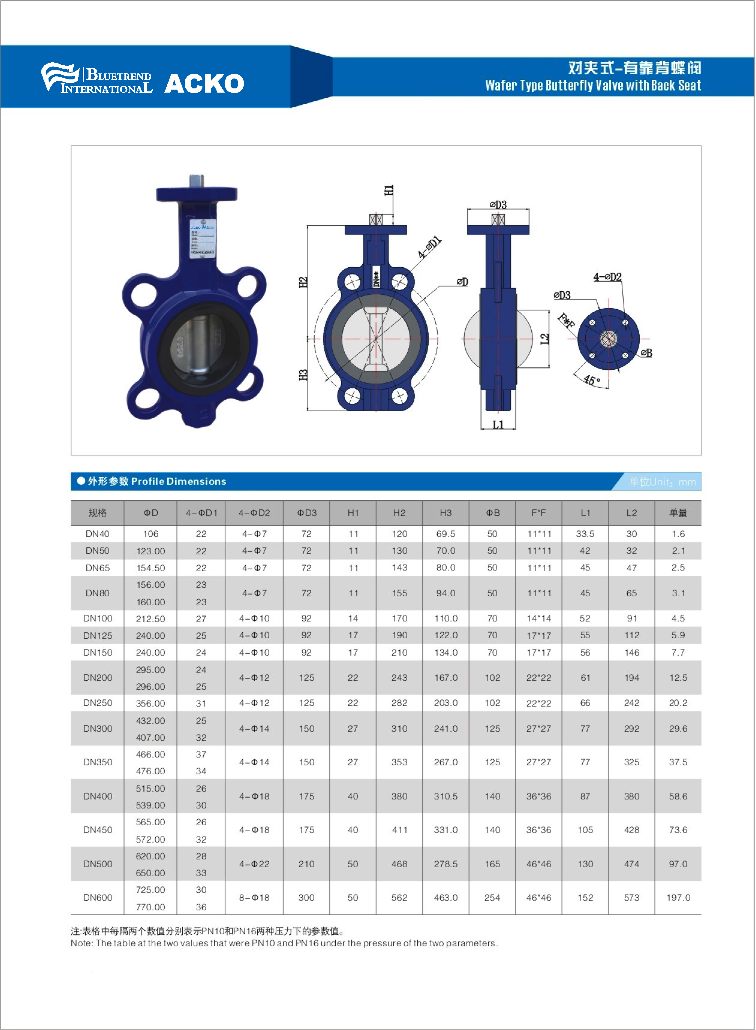 Worm Gear Operated Wafer Lug Type Butterfly Valve High Performence