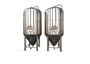 Sanitary 100L Conical Beer Fermenter Dimple Jacket Cooling For Pub / Hotel