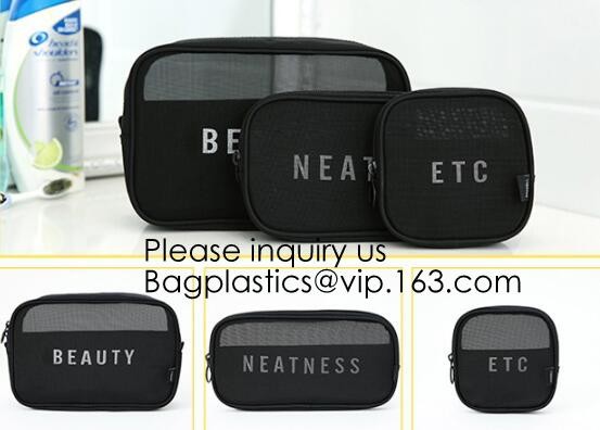 Wholesale Custom Logo Mini Small Blank Black Cotton Canvas Travel Cosmetic Pouch Makeup Bag, bagease, bagplastics pak