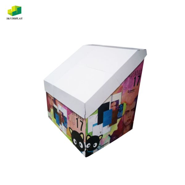 Cardboard Retail Floor Stand Foldable Offset Printing for Supermaket