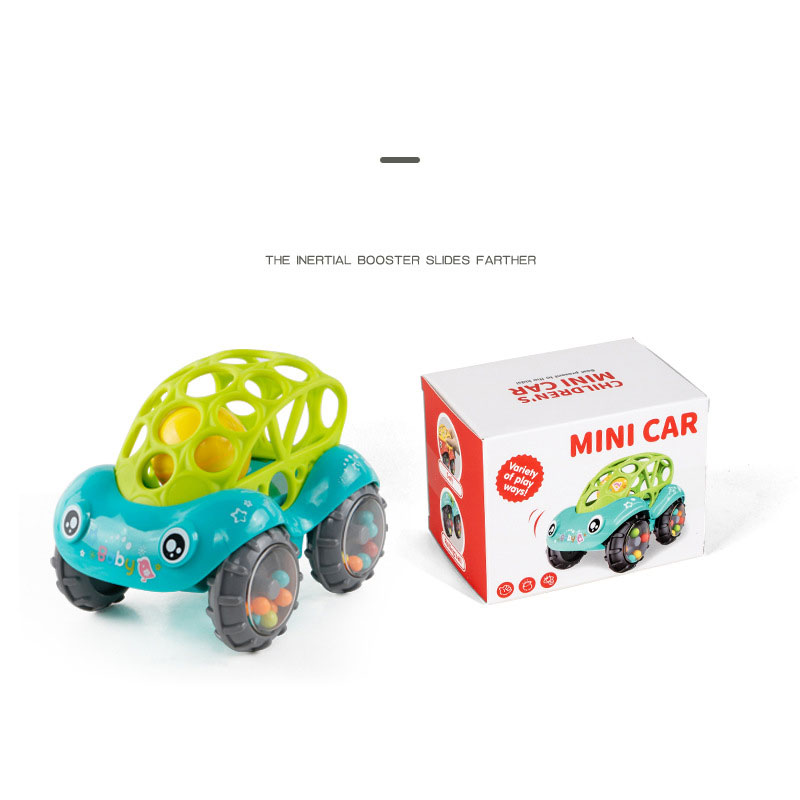 Unisex Baby Car Ring Grip Soft Rubber Toy for Hand Grasping 0-3 Months Educational