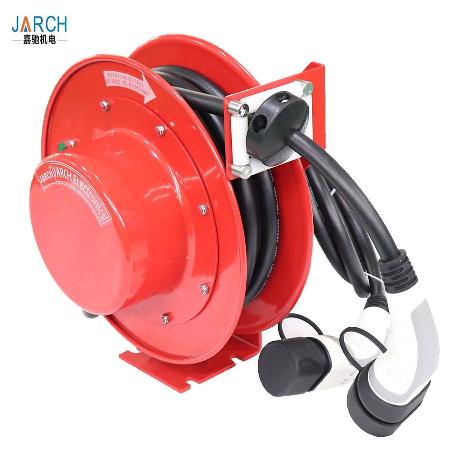 Electric Spring Driven cable reel ev reel 16A 32A 10m Car Charger Cable Reel for electric vehicles