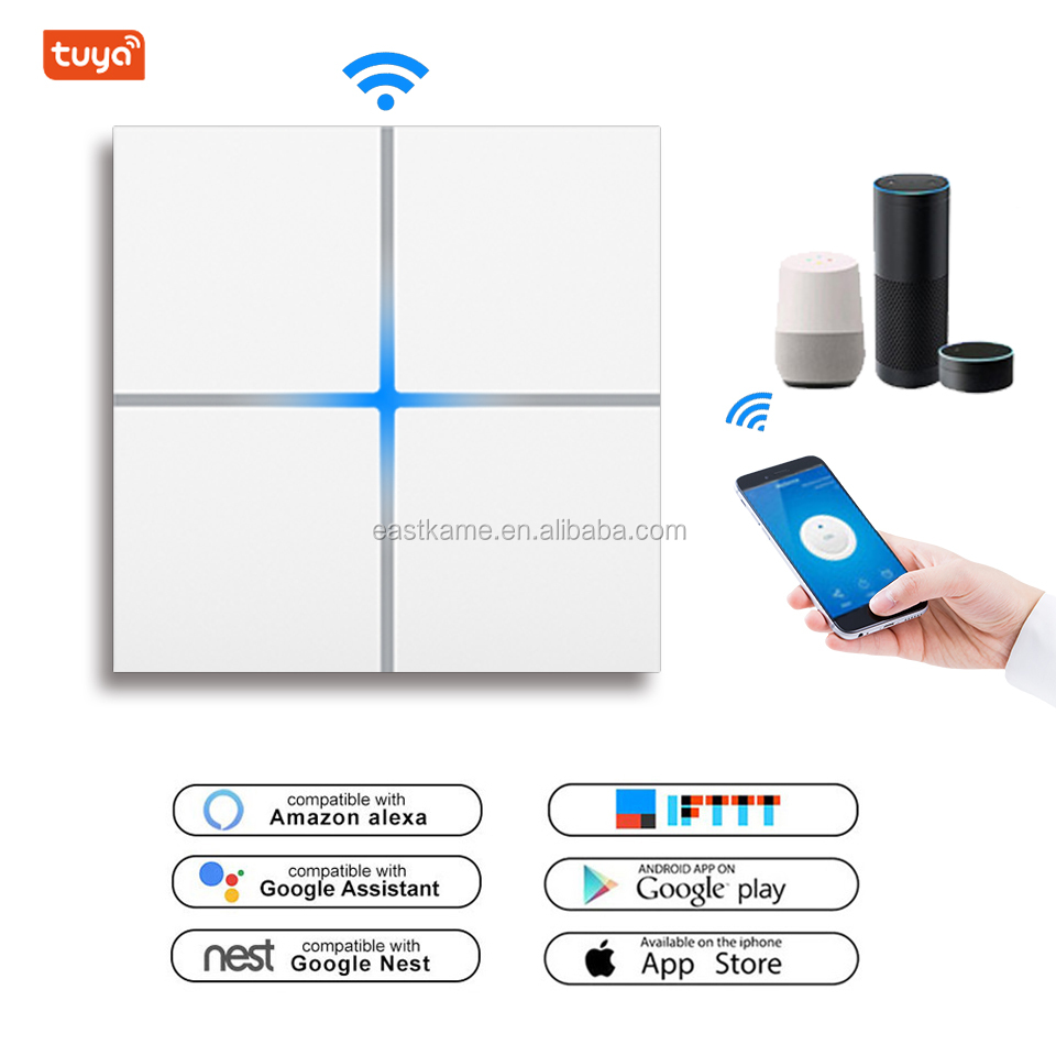 Luxury Aluminum Panel Multi Function Electrical European Wall Switch and Socket Full Touch-senstive Switch for Home Automation