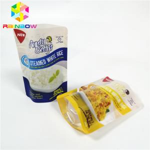 China High Temp Vacuum Storage Bag Transparent Retort Pouch For Sauce Steamed Rice Packaging on sale
