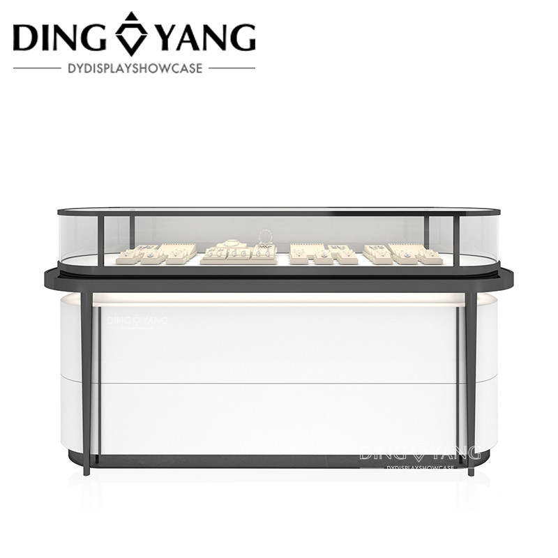 High End Wood Glass Jewelry Display Case Lighting, Showcases Factory Manufacturer, High Quality With Affordable Price