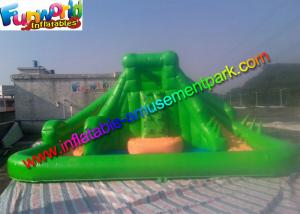 China Green Waterproof Outdoor Inflatable Water Slides Commercial Water Pool Slide on sale