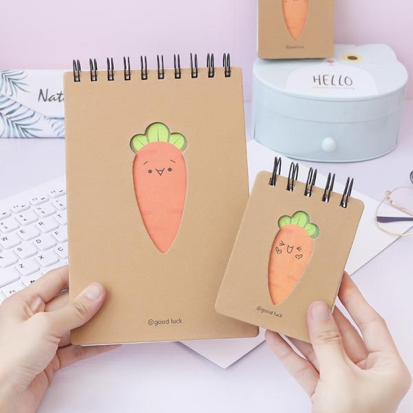 80 Sheets Cute Coil Bound Notebook , Mini Size Spiral Bound Journal For Office / School