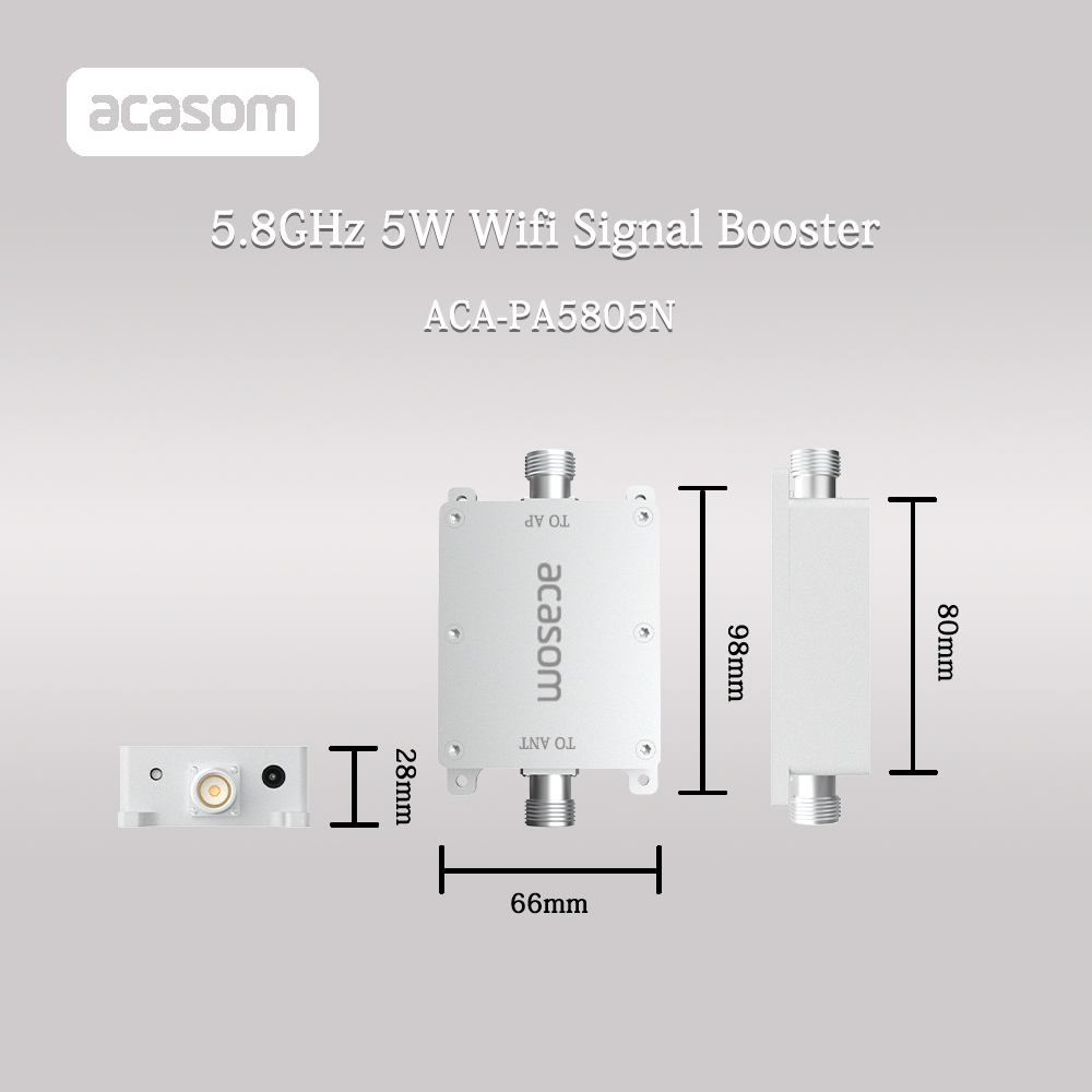 5w 5.8GHz Signal Booster Range Extender For 5.725-5.85GHz Frequency Range
