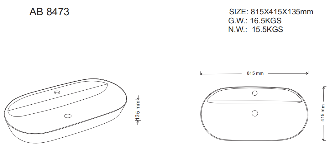 Factory Direct Supply AB8473 Above Counter Sink Matt White Vessel Wash Hand Basin For Bathroom